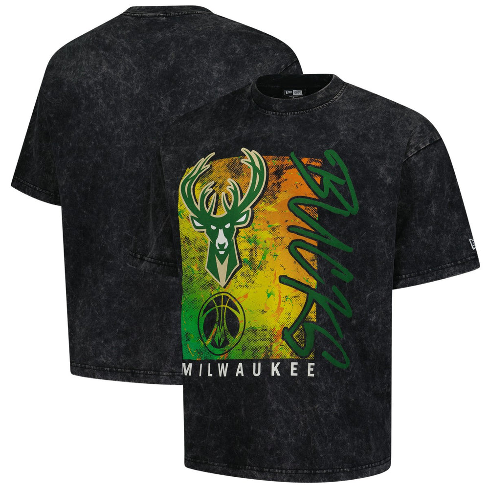 Milwaukee Bucks Sport Classics Enzyme Washed T-Shirt Black - NBA