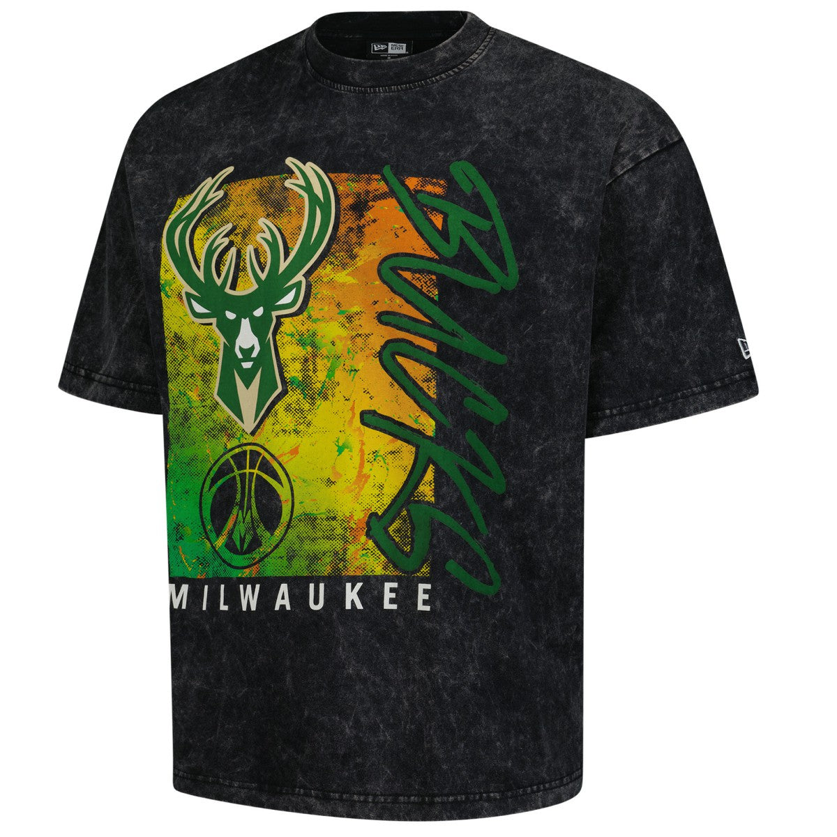 Milwaukee Bucks Sport Classics Enzyme Washed T-Shirt Black - NBA