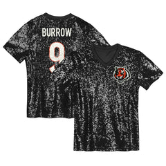 Joe Burrow Cincinnati Bengals Women's Player Name & Number V-Neck Fashion Jersey Black | NFL