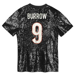 Joe Burrow Cincinnati Bengals Women's Player Name & Number V-Neck Fashion Jersey Black | NFL