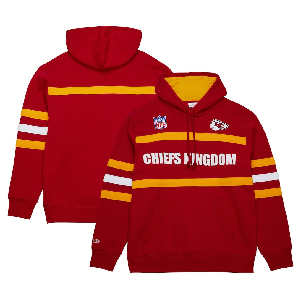 Kansas City Chiefs Vintage Logo Head Coach Fleece Pullover Hoodie Red | NFL