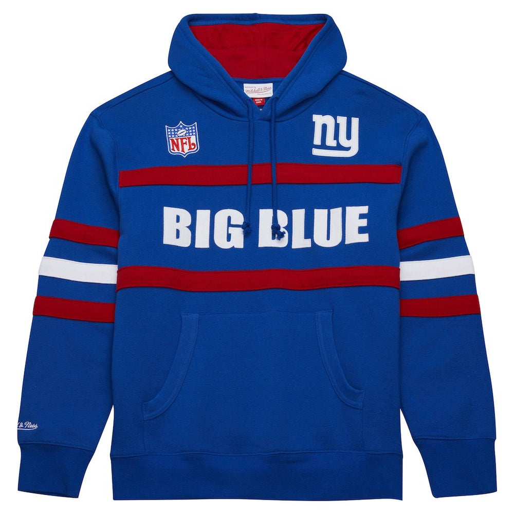 New York Giants Vintage Logo Head Coach Fleece Pullover Hoodie Royal | NFL