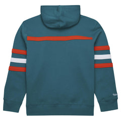 Miami Dolphins Vintage Logo Head Coach Fleece Pullover Hoodie Aqua | NFL