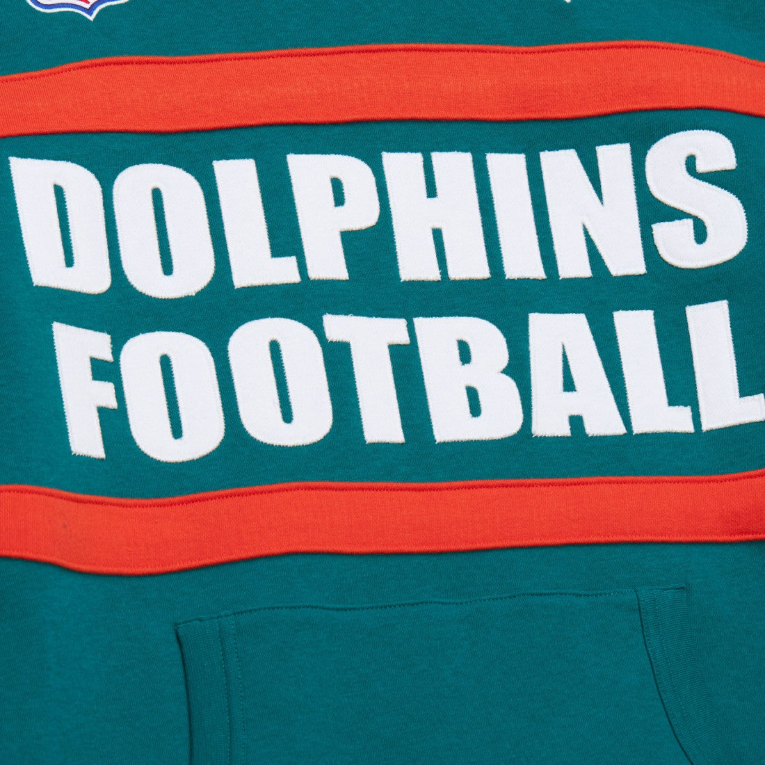 Miami Dolphins Vintage Logo Head Coach Fleece Pullover Hoodie Aqua | NFL