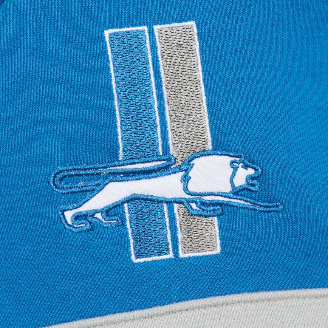 Detroit Lions Vintage Logo Head Coach Fleece Pullover Hoodie Blue | NFL