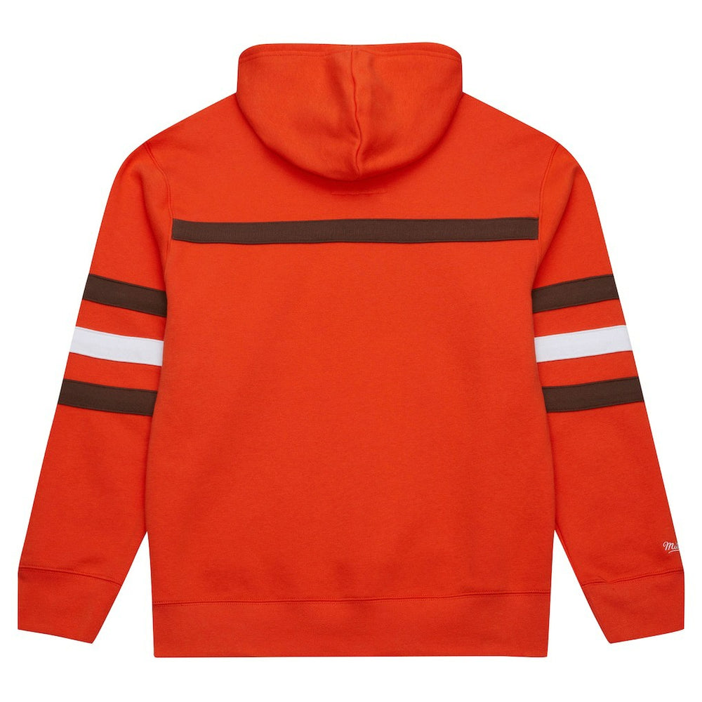 Cleveland Browns Vintage Logo Head Coach Fleece Pullover Hoodie Orange | NFL