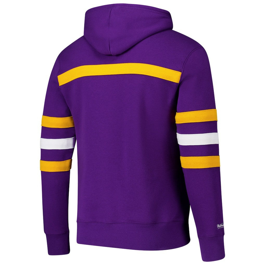 Minnesota Vikings Vintage Logo Head Coach Fleece Pullover Hoodie Purple | NFL