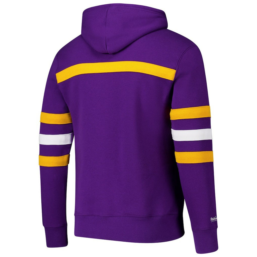 Minnesota Vikings Vintage Logo Head Coach Fleece Pullover Hoodie Purple | NFL