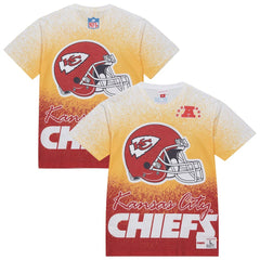 Kansas City Chiefs Team Burst Vintage Logo T-Shirt White | Mitchell & Ness