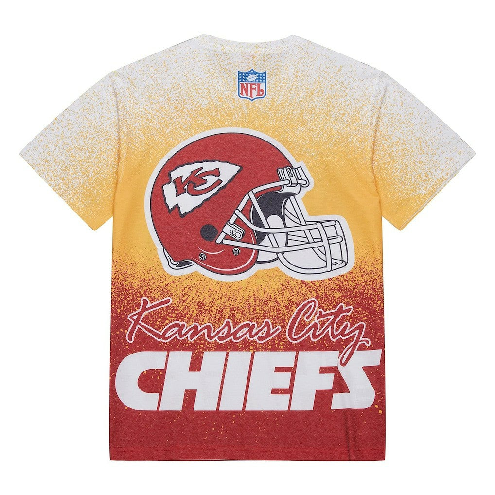 Kansas City Chiefs Team Burst Vintage Logo T-Shirt White | Mitchell & Ness