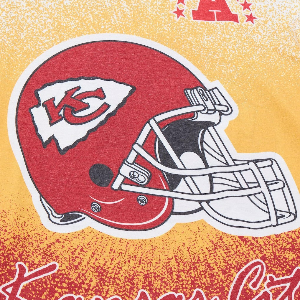 Kansas City Chiefs Team Burst Vintage Logo T-Shirt White | Mitchell & Ness
