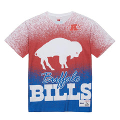 Buffalo Bills Team Burst Vintage Logo T-Shirt White | Mitchell & Ness