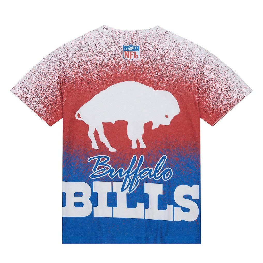 Buffalo Bills Team Burst Vintage Logo T-Shirt White | Mitchell & Ness