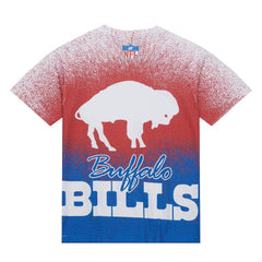 Buffalo Bills Team Burst Vintage Logo T-Shirt White | Mitchell & Ness