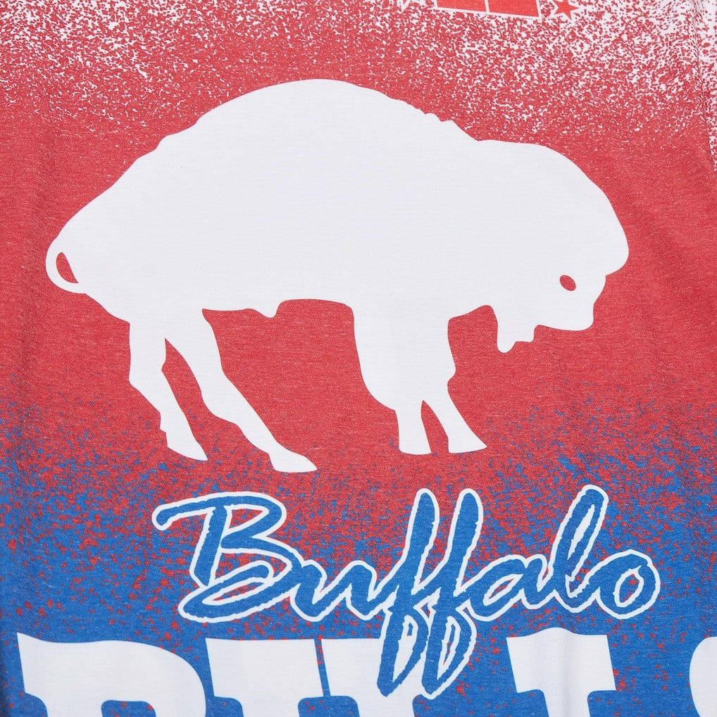 Buffalo Bills Team Burst Vintage Logo T-Shirt White | Mitchell & Ness