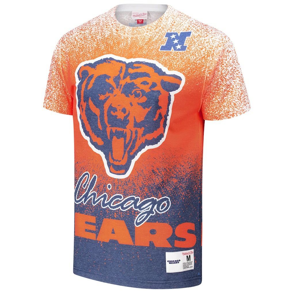 Chicago Bears Team Burst Vintage Logo T-Shirt White | Mitchell & Ness