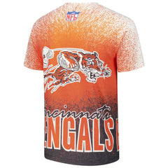 Cincinnati Bengals Team Burst Vintage Logo T-Shirt White | Mitchell & Ness