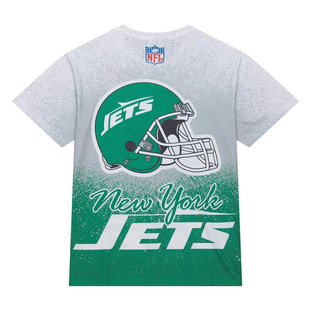 New York Jets Team Burst Vintage Logo T-Shirt White | Mitchell & Ness