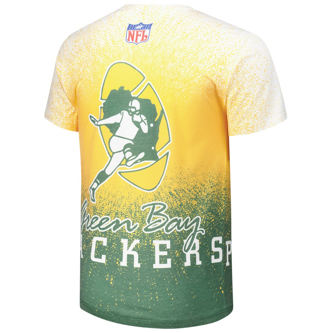 Green Bay Packers Team Burst Vintage Logo T-Shirt White | Mitchell & Ness