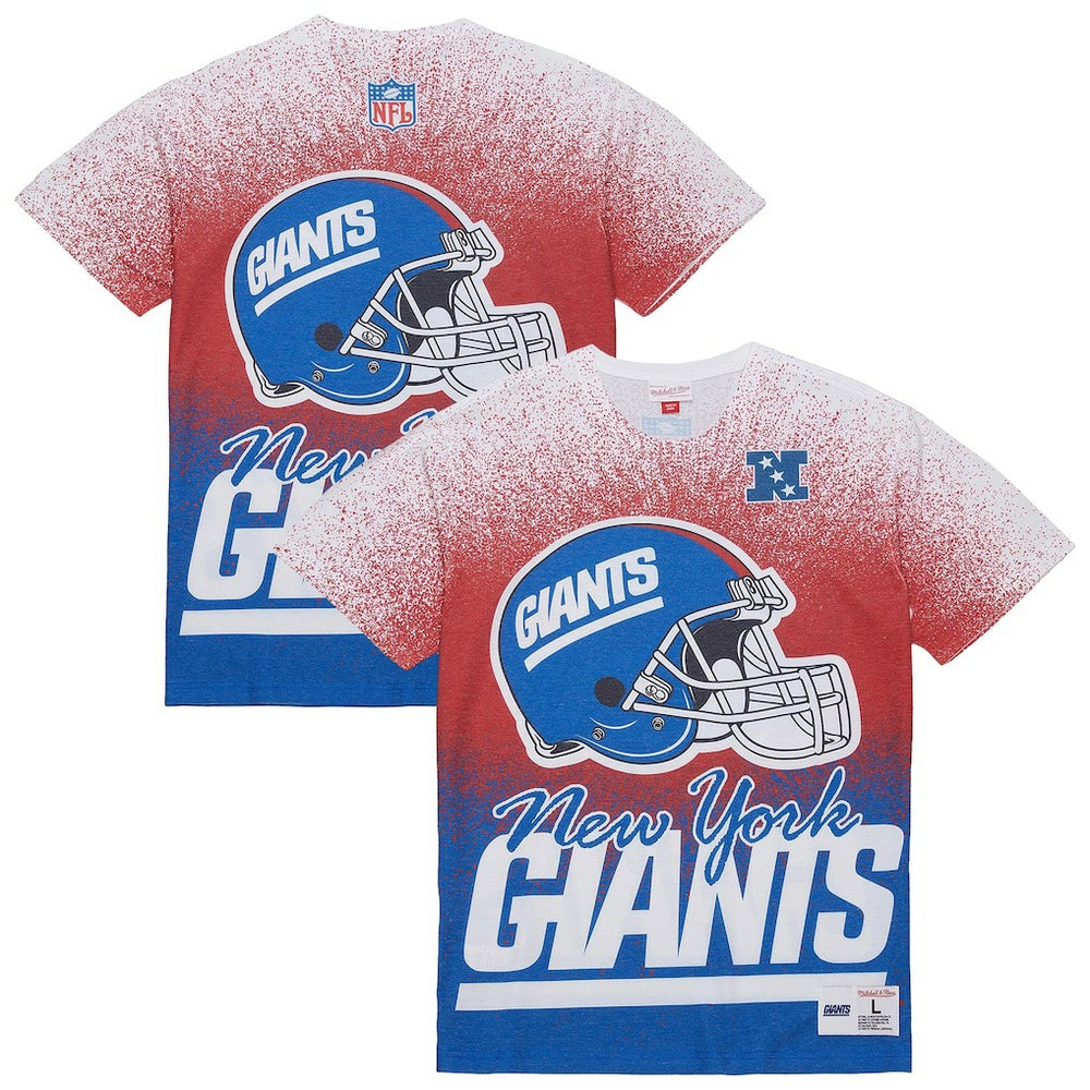 New York Giants Team Burst Vintage Logo T-Shirt White | Mitchell & Ness
