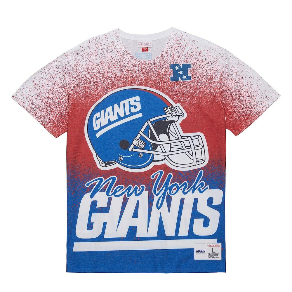 New York Giants Team Burst Vintage Logo T-Shirt White | Mitchell & Ness