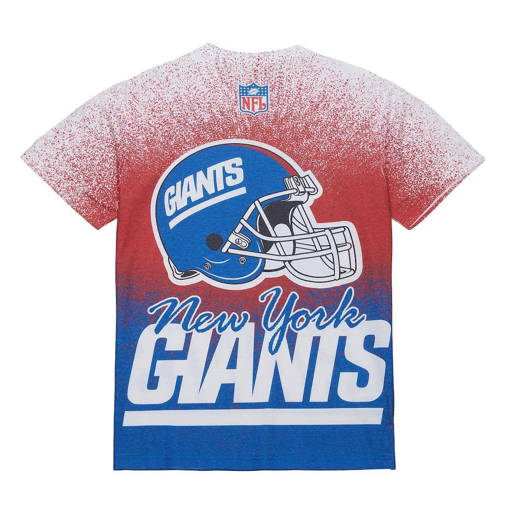 New York Giants Team Burst Vintage Logo T-Shirt White | Mitchell & Ness