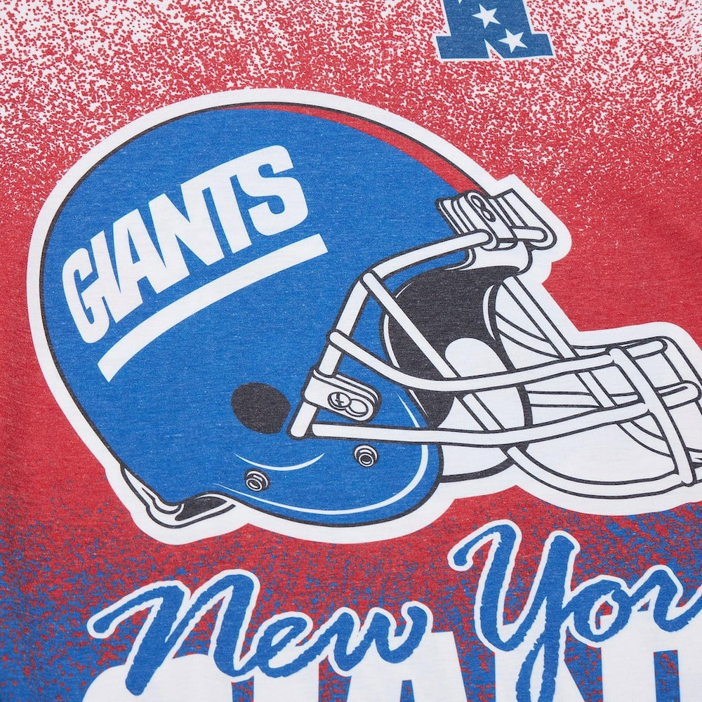New York Giants Team Burst Vintage Logo T-Shirt White | Mitchell & Ness