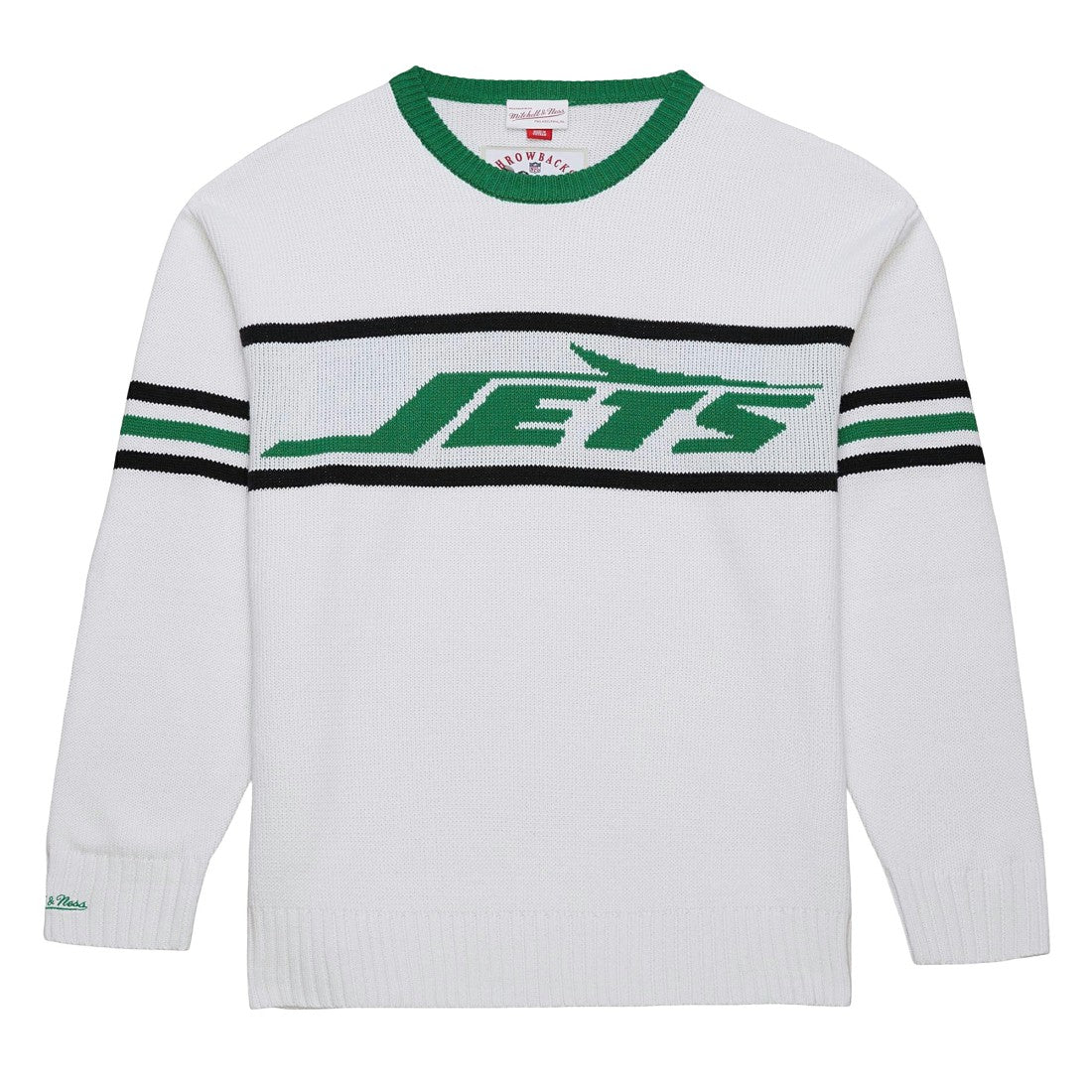 New York Jets Throwback 1984 Pullover Sweater White | Mitchell & Ness