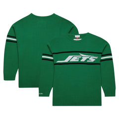 New York Jets Throwback 1984 Pullover Sweater Green | Mitchell & Ness