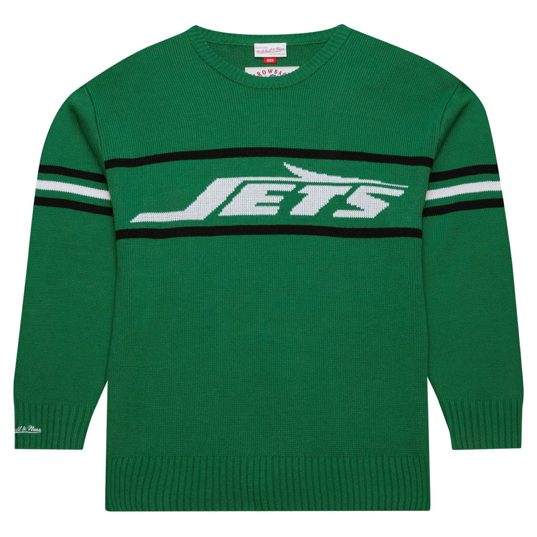 New York Jets Throwback 1984 Pullover Sweater Green | Mitchell & Ness