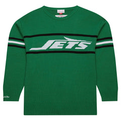 New York Jets Throwback 1984 Pullover Sweater Green | Mitchell & Ness