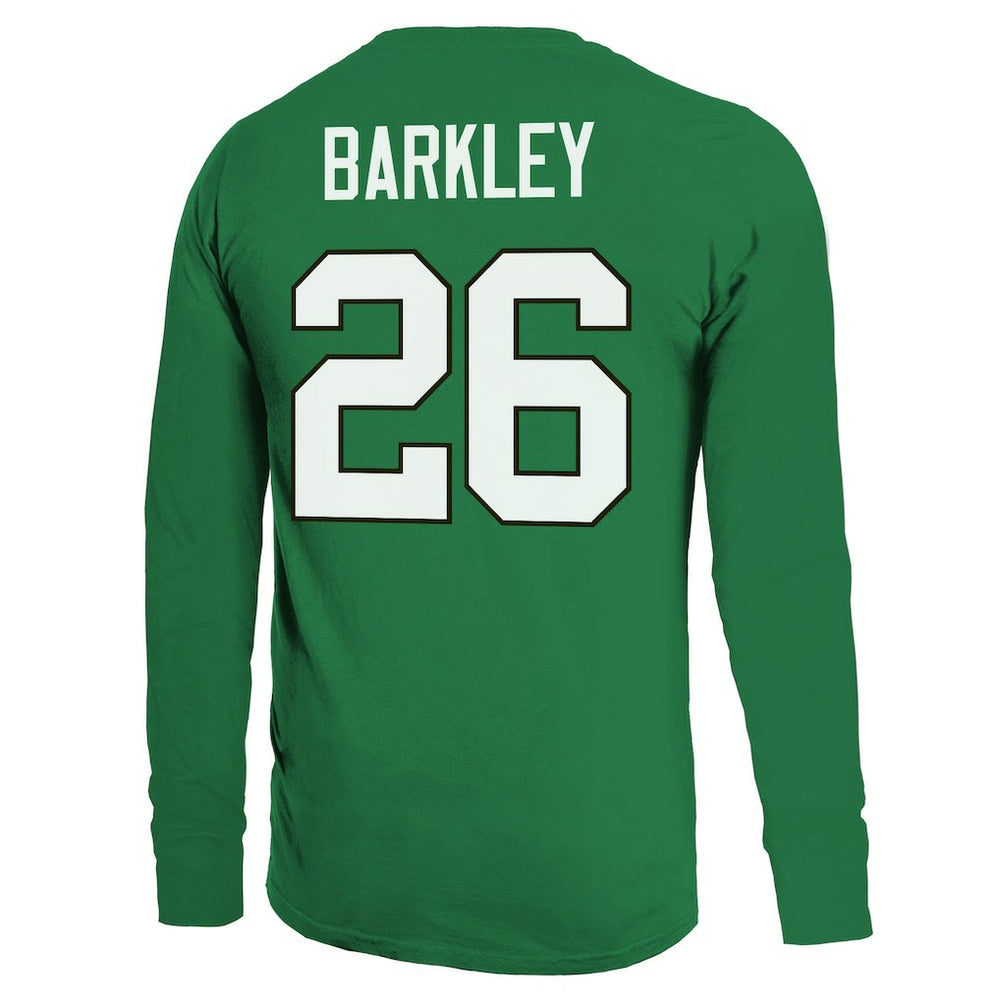 Saquon Barkley Philadelphia Eagles Majestic Threads Name & Number Long Sleeve T-Shirt Kelly Green | NFL