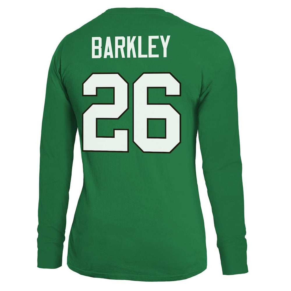 Saquon Barkley Philadelphia Eagles Majestic Threads Women's Name & Number Long Sleeve T-Shirt Midnight Green | NFL
