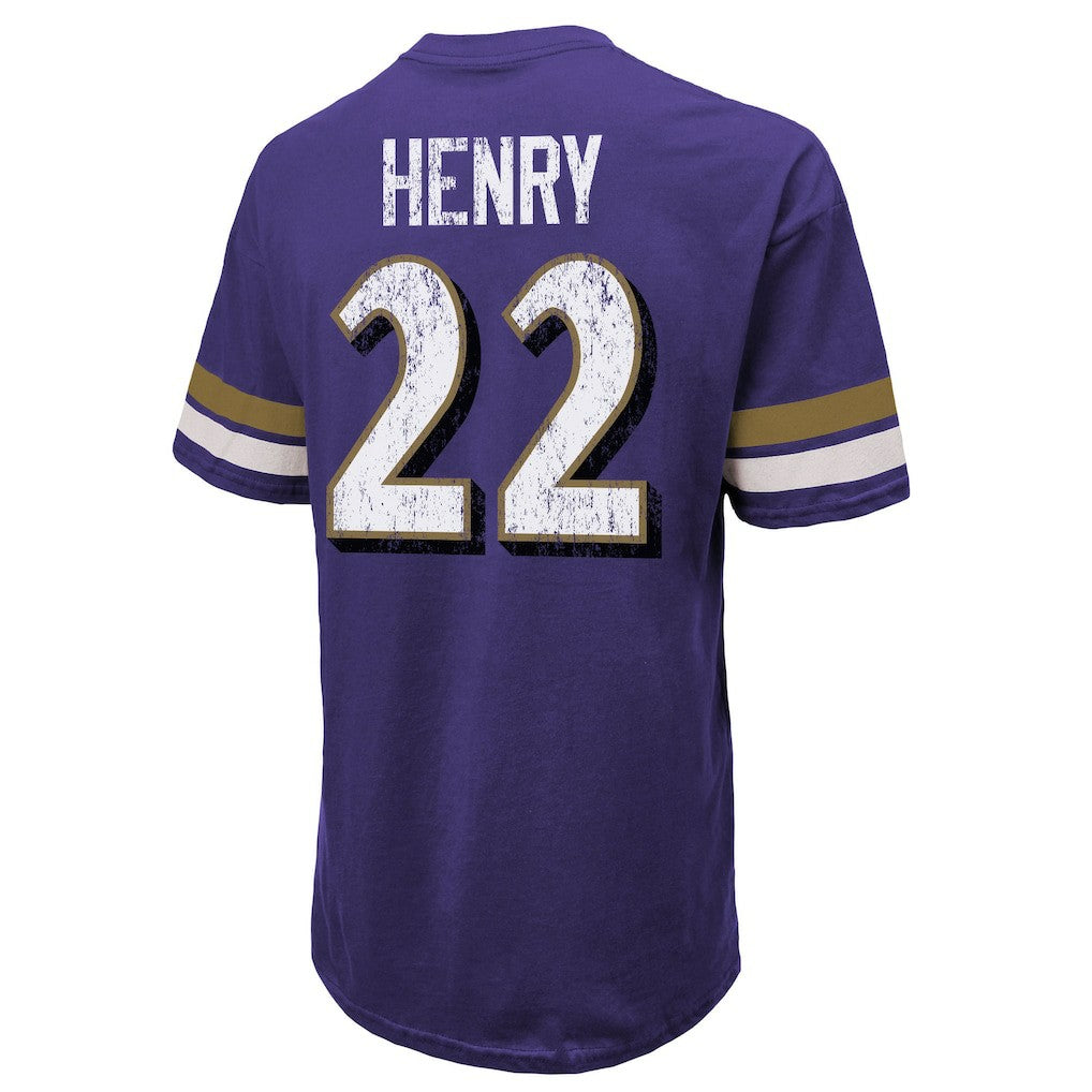 Derrick Henry Baltimore Ravens Majestic Threads Name & Number Oversized T-Shirt Purple | NFL