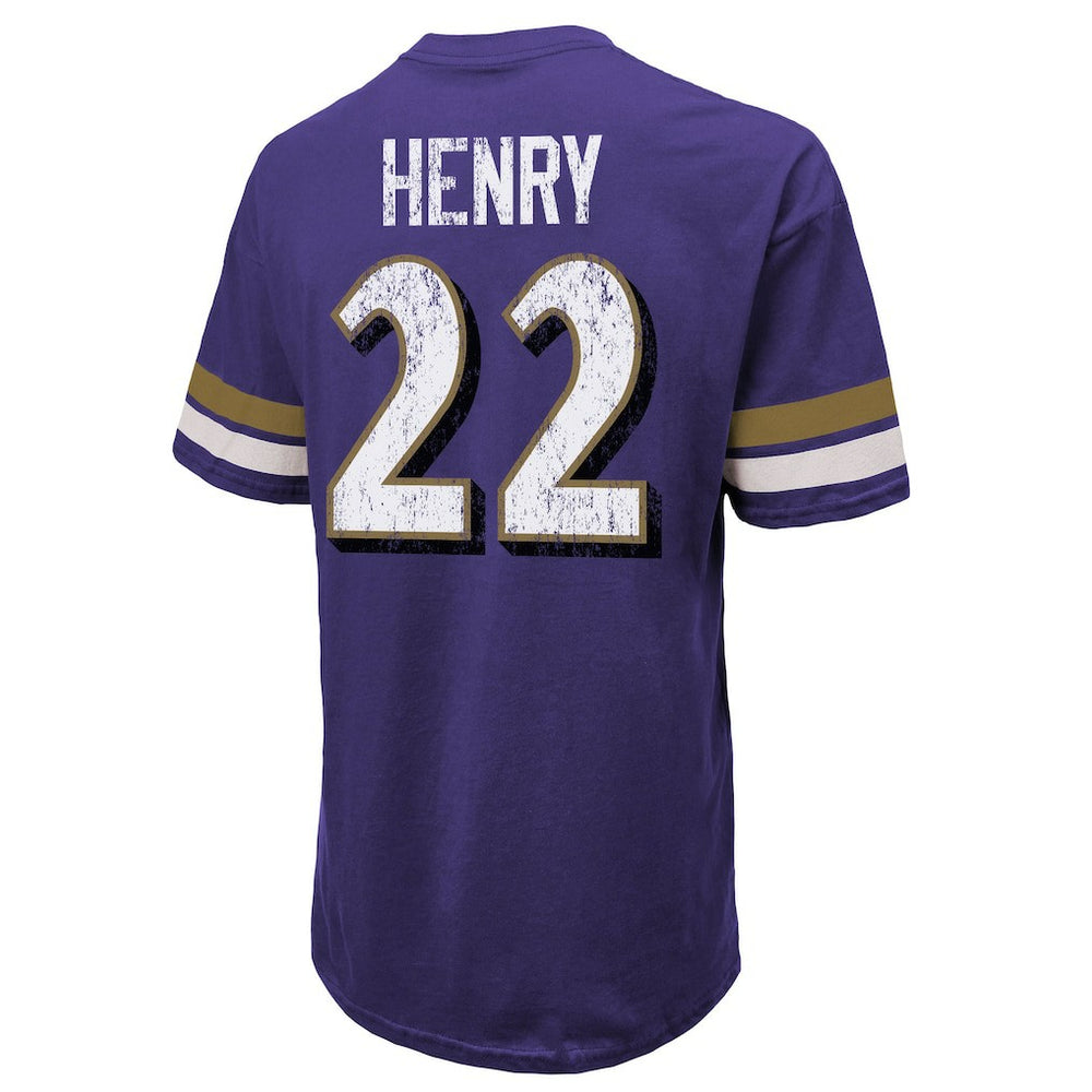 Derrick Henry Baltimore Ravens Majestic Threads Name & Number Oversized T-Shirt Purple | NFL