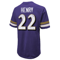 Derrick Henry Baltimore Ravens Majestic Threads Name & Number Oversized T-Shirt Purple | NFL
