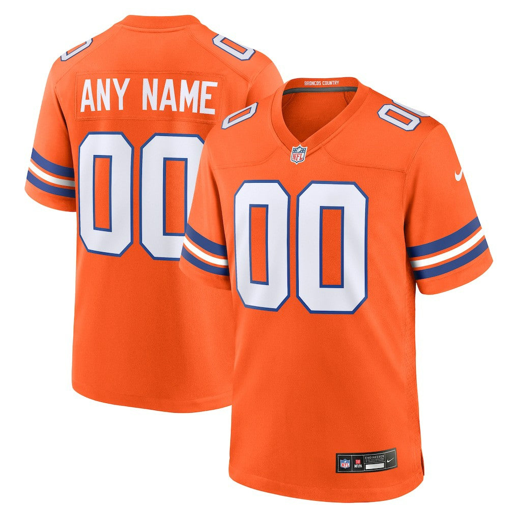 Denver Broncos Youth 2nd Alternate Custom Replica Jersey Orange | Nike for Sale