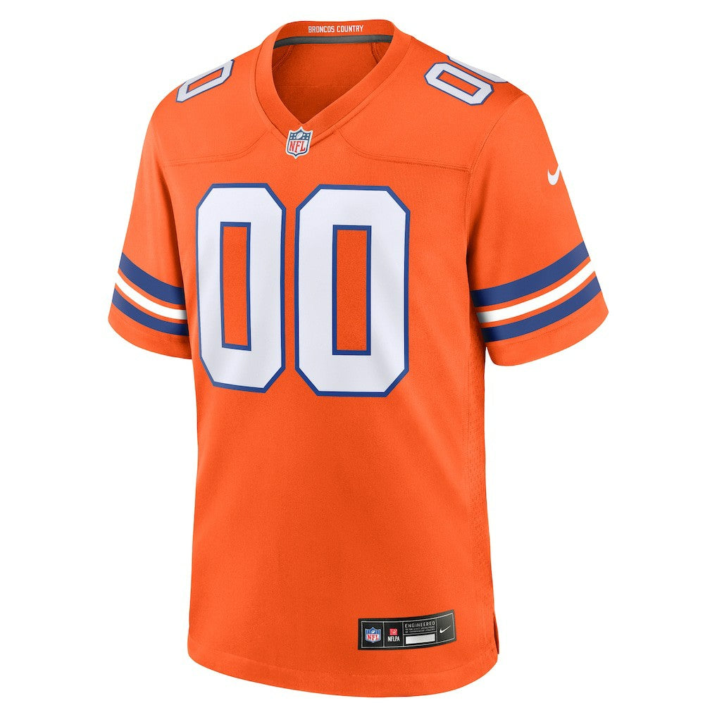 Denver Broncos Youth 2nd Alternate Custom Replica Jersey Orange | Nike for Sale