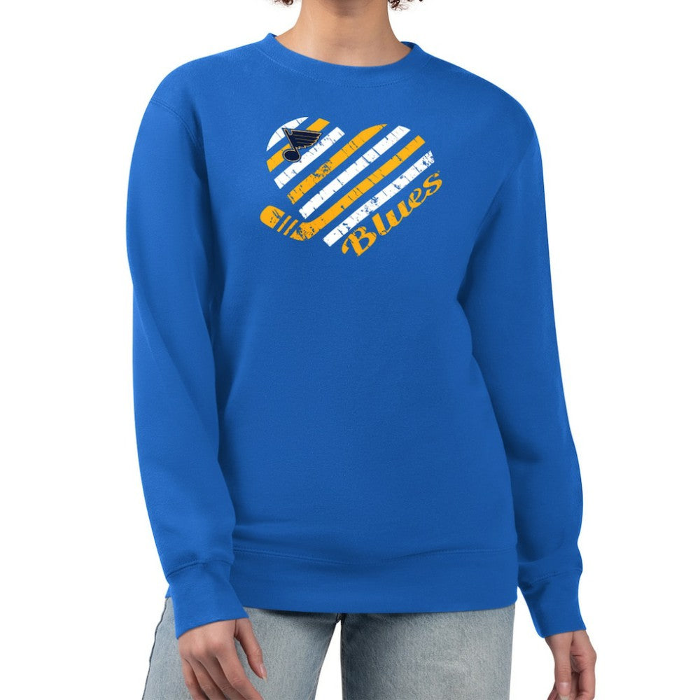 St. Louis Blues G-III 4Her by Carl Banks Women's Heart Graphic Pullover Sweatshirt - Blue - NHL