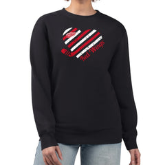 Detroit Red Wings G-III 4Her by Carl Banks Women's Heart Graphic Pullover Sweatshirt - Black - NHL