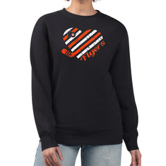 Philadelphia Flyers G-III 4Her by Carl Banks Women's Heart Graphic Pullover Sweatshirt - Black - NHL