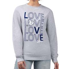 Tampa Bay Lightning G-III 4Her by Carl Banks Women's Lots Of Love Team Logo Graphic Pullover Sweatshirt - Heather Gray - NHL