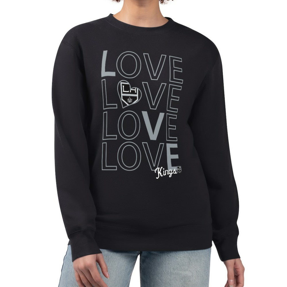 Los Angeles Kings G-III 4Her by Carl Banks Women's Lots Of Love Team Logo Graphic Pullover Sweatshirt - Black - NHL