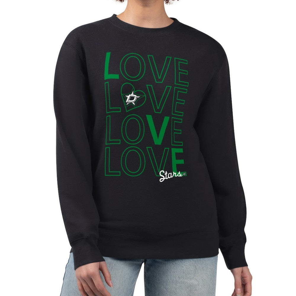 Dallas Stars G-III 4Her by Carl Banks Women's Lots Of Love Team Logo Graphic Pullover Sweatshirt - Black - NHL