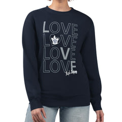 Toronto Maple Leafs G-III 4Her by Carl Banks Women's Lots Of Love Team Logo Graphic Pullover Sweatshirt - Navy - NHL