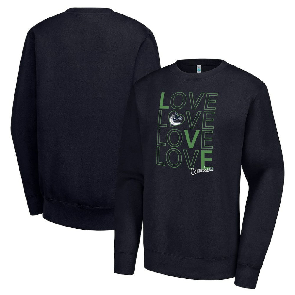 Vancouver Canucks G-III 4Her by Carl Banks Women's Lots Of Love Team Logo Graphic Pullover Sweatshirt - Navy - NHL