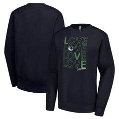 Vancouver Canucks G-III 4Her by Carl Banks Women's Lots Of Love Team Logo Graphic Pullover Sweatshirt - Navy - NHL