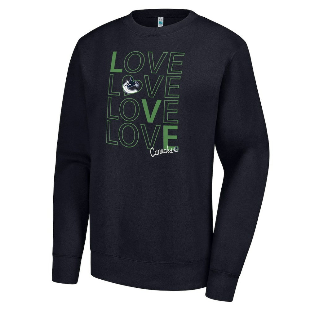 Vancouver Canucks G-III 4Her by Carl Banks Women's Lots Of Love Team Logo Graphic Pullover Sweatshirt - Navy - NHL