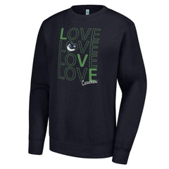 Vancouver Canucks G-III 4Her by Carl Banks Women's Lots Of Love Team Logo Graphic Pullover Sweatshirt - Navy - NHL