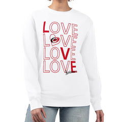 Carolina Hurricanes G-III 4Her by Carl Banks Women's Lots Of Love Team Logo Graphic Pullover Sweatshirt - White - NHL